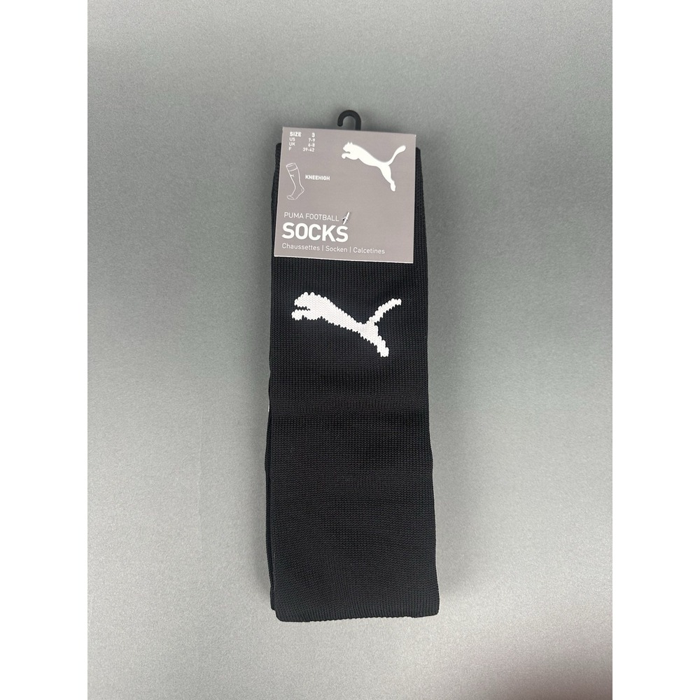 Puma Team Liga Football Socks Unisex Size 7-9 Black White Knee High 703438-03